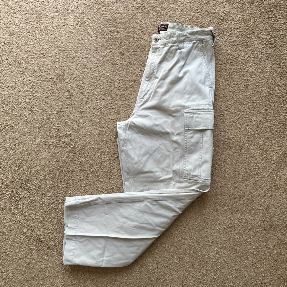 Abercrombie & Fitch Pants Mens 34x32 High Rise Cargo White Paratrooper Vtg Y2K